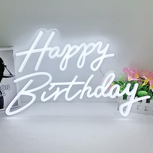 Happy Birthday Neon Sign Birthday Party Sign