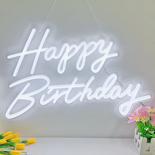 Happy Birthday Neon Sign Birthday Party Sign