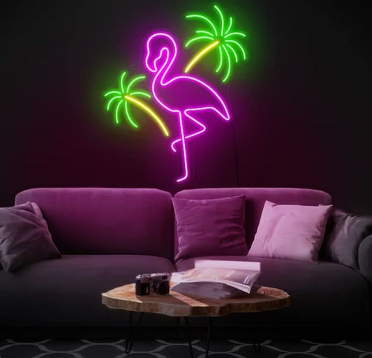 Flamingo Neon Sign Party Flamingo Sign