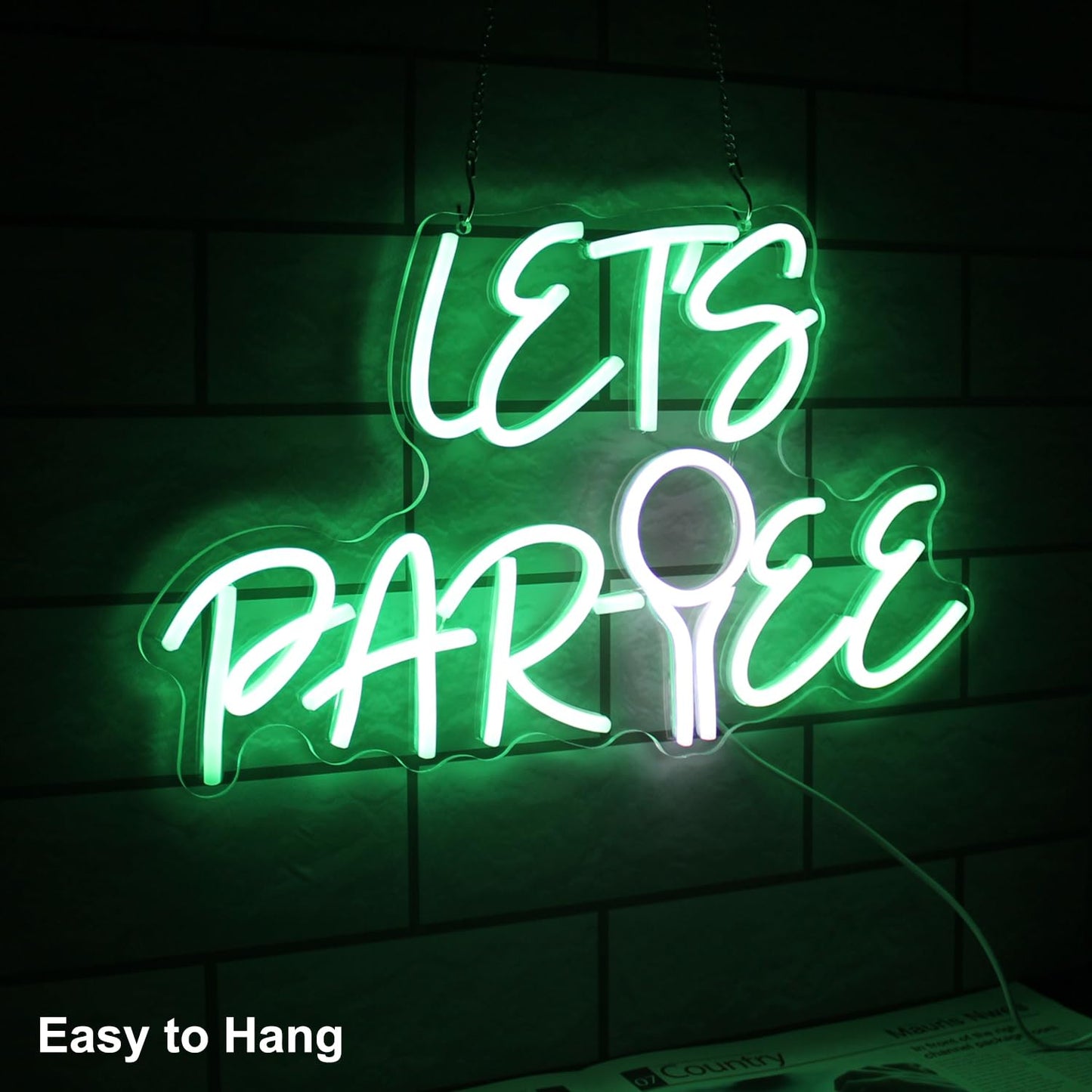 Let's Par Tee Neon Sign Golf Neon Signs