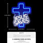 Cross Neon Signs Jesus Saves LED Sign