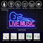 Guitar Live Music Neon Sign