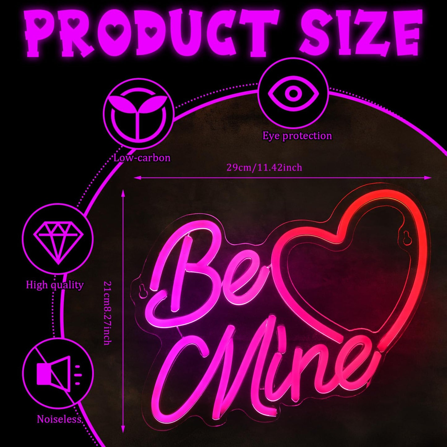 Valentine's Day Be Mine Neon Sign