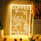 Coffee Because Murder is Wrong Cat Coffee Neon Sign