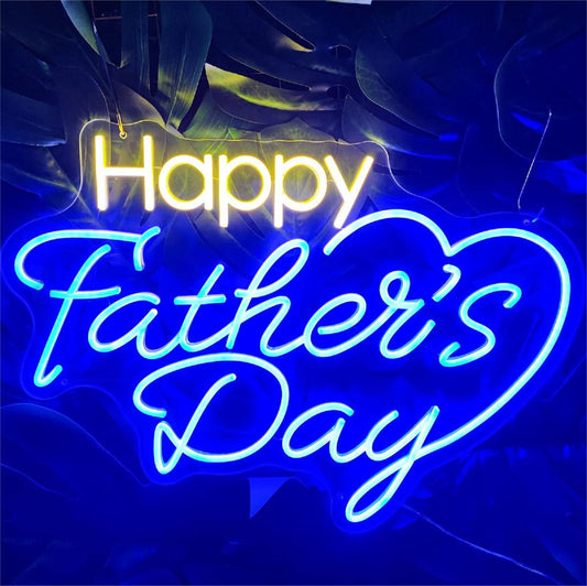 Neon Sign Happy Father's Day