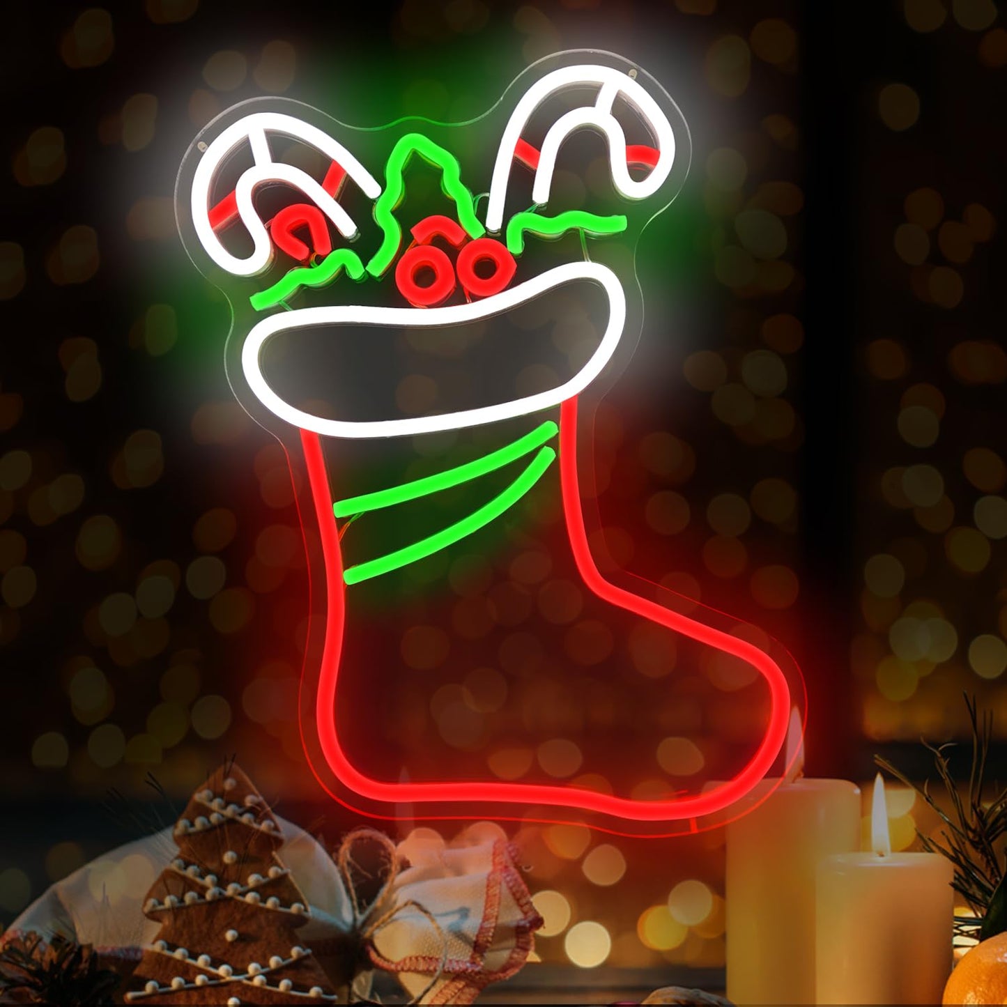 Christmas Stocking Neon Sign Christmas Neon Sign