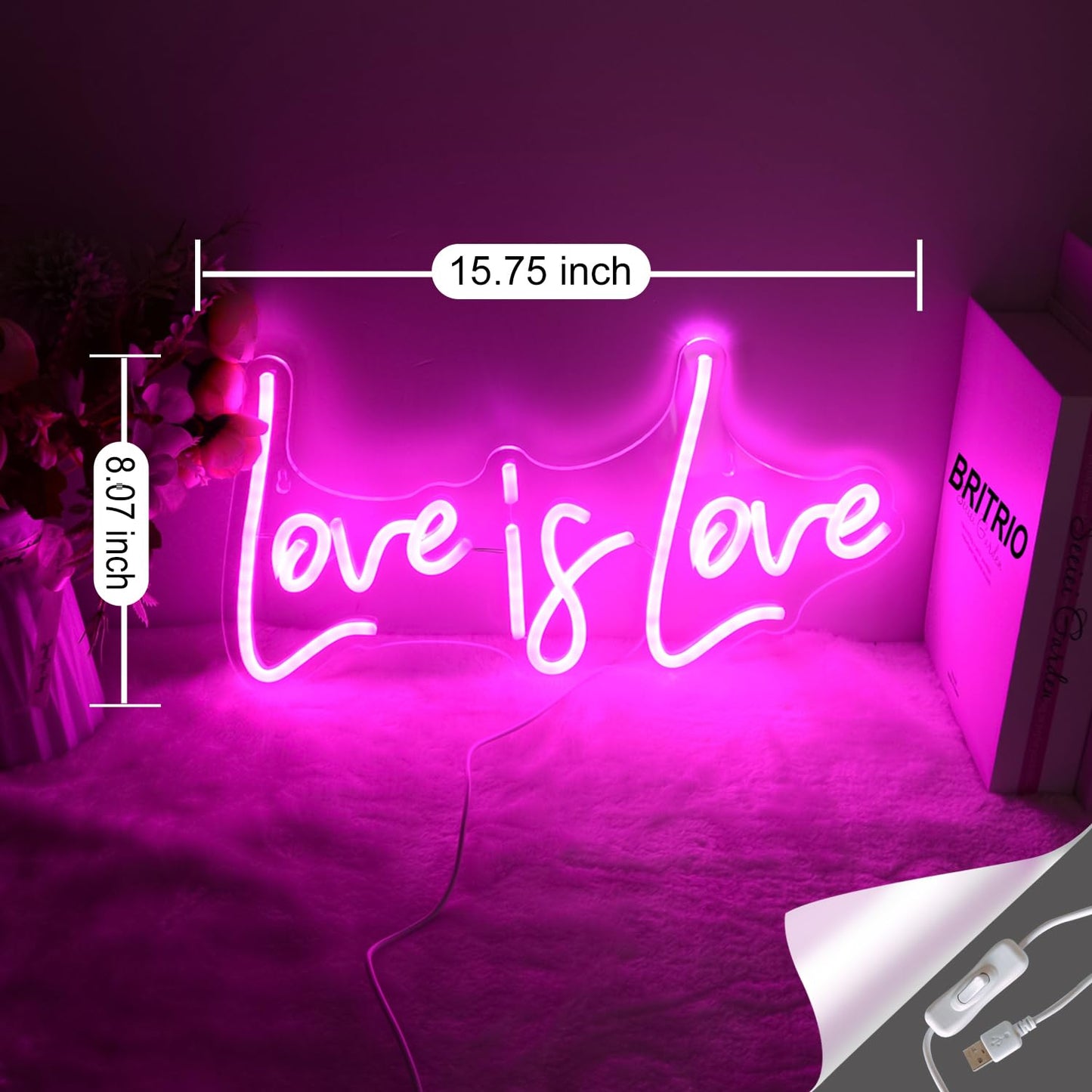 Love is Love Neon Light Sign Gay Pride LED Sign