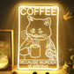 Coffee Because Murder is Wrong Cat Coffee Neon Sign