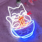 Cat Ramen Neon Sign Light Japanese Noodle Bar Ramen Restaurant Neon Sign Wall Decor