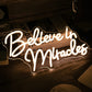 Believe In Miracles Neon Sign Christian Neon Sign Church Neon Sign