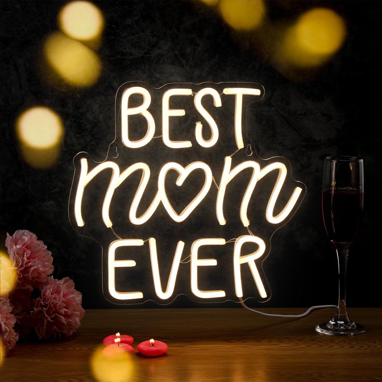 Best Mom Dad Ever Neon Sign