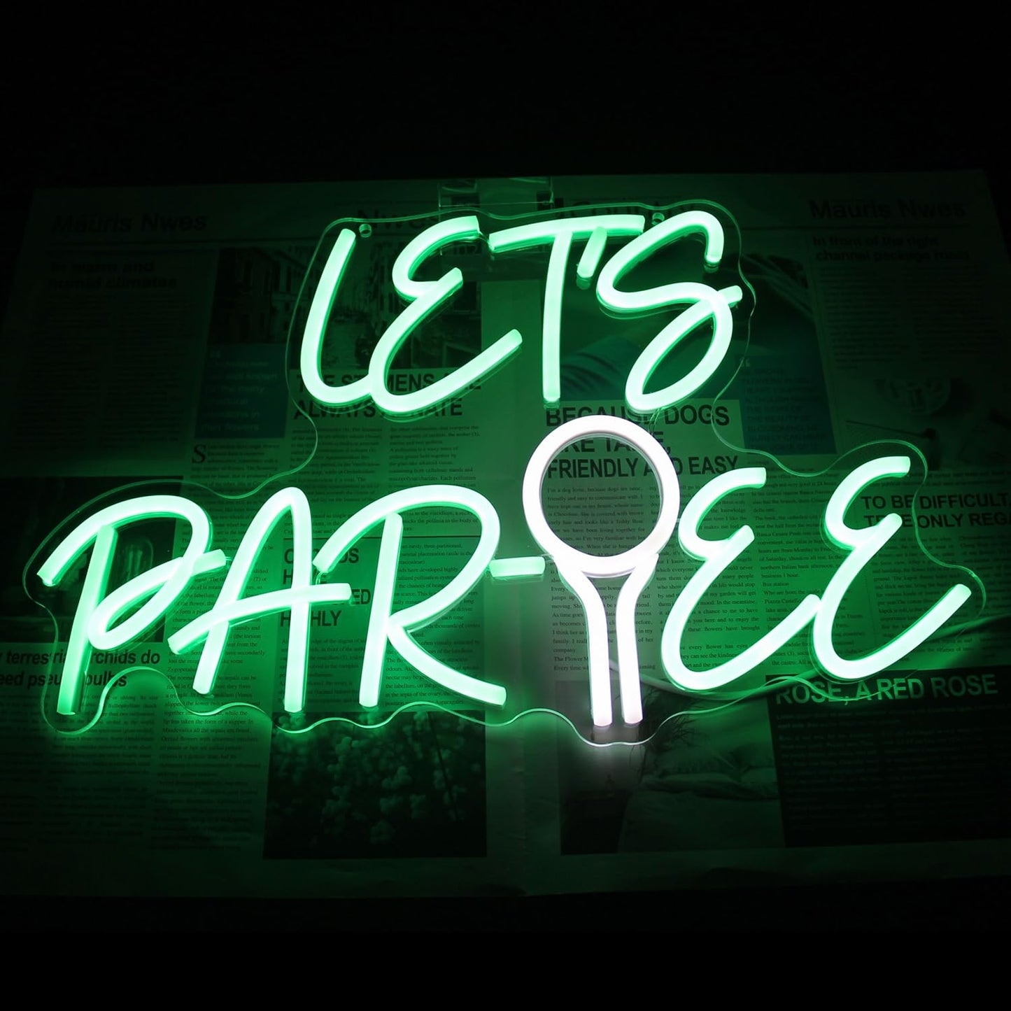 Let's Par Tee Neon Sign Golf Neon Signs