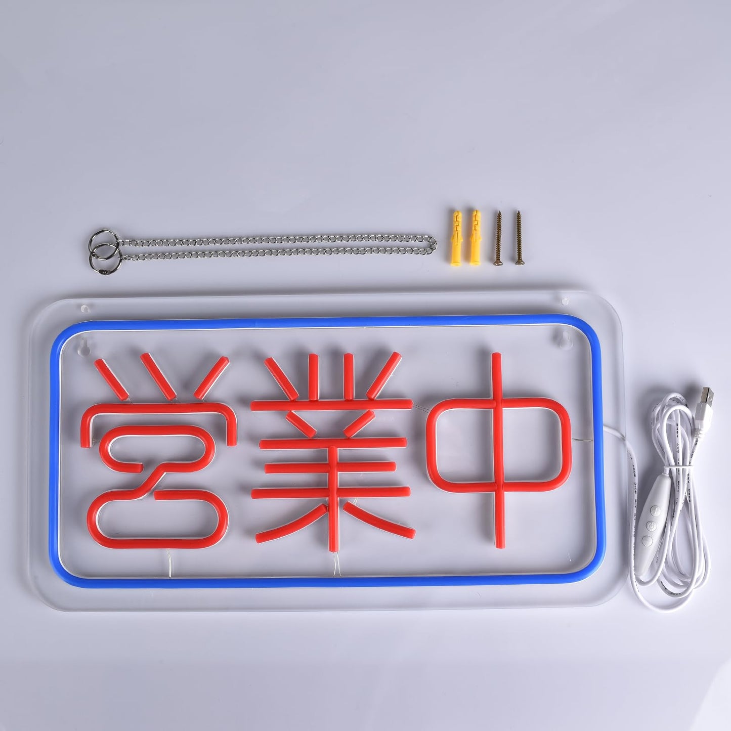 Japanese Open Neon Sign Japanese Style 営業中 Neon Billboard