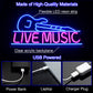 Guitar Live Music Neon Sign