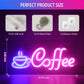 Coffee Neon Sign Coffee Lover Script Neon Sign