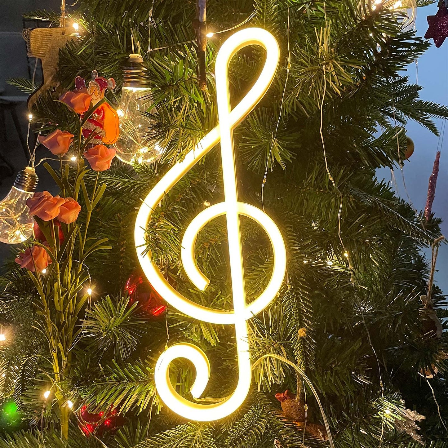 Treble Clef Music LED Neon Sign