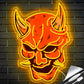 Hannya Mask Neon Sign for Game Room, Tattoo Shop Japanese Demon Mask Neon Sign Anime Neon Sign