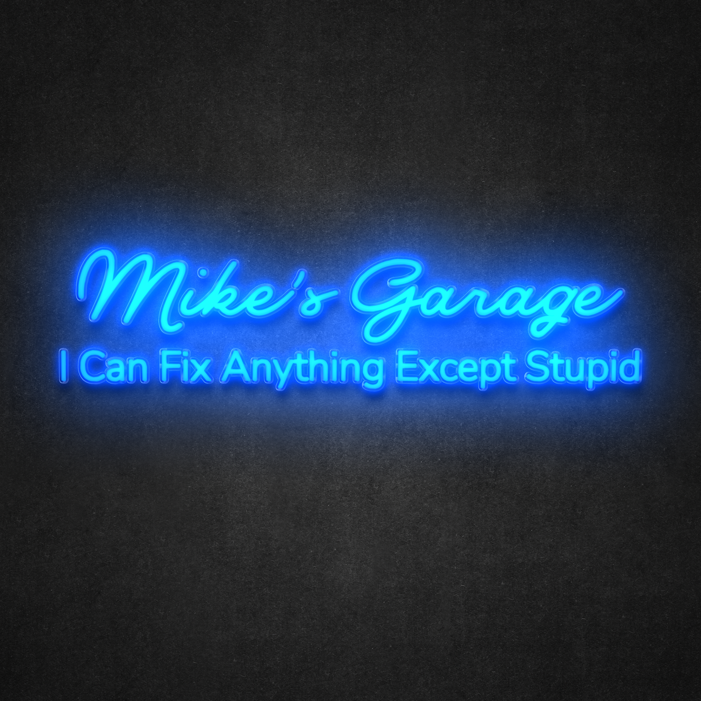 Personalized Cursive LED Neon Garage Sign