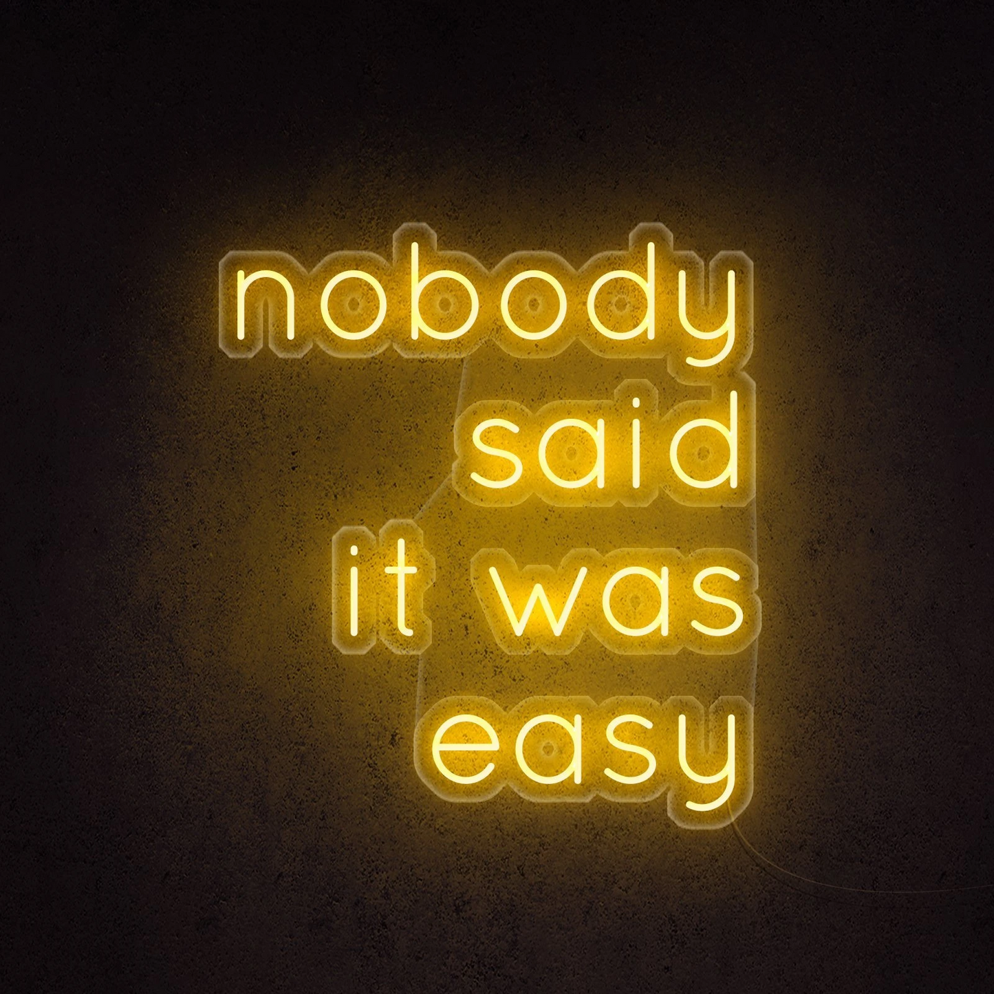 Nobody Said It Was Easy Neon Sign