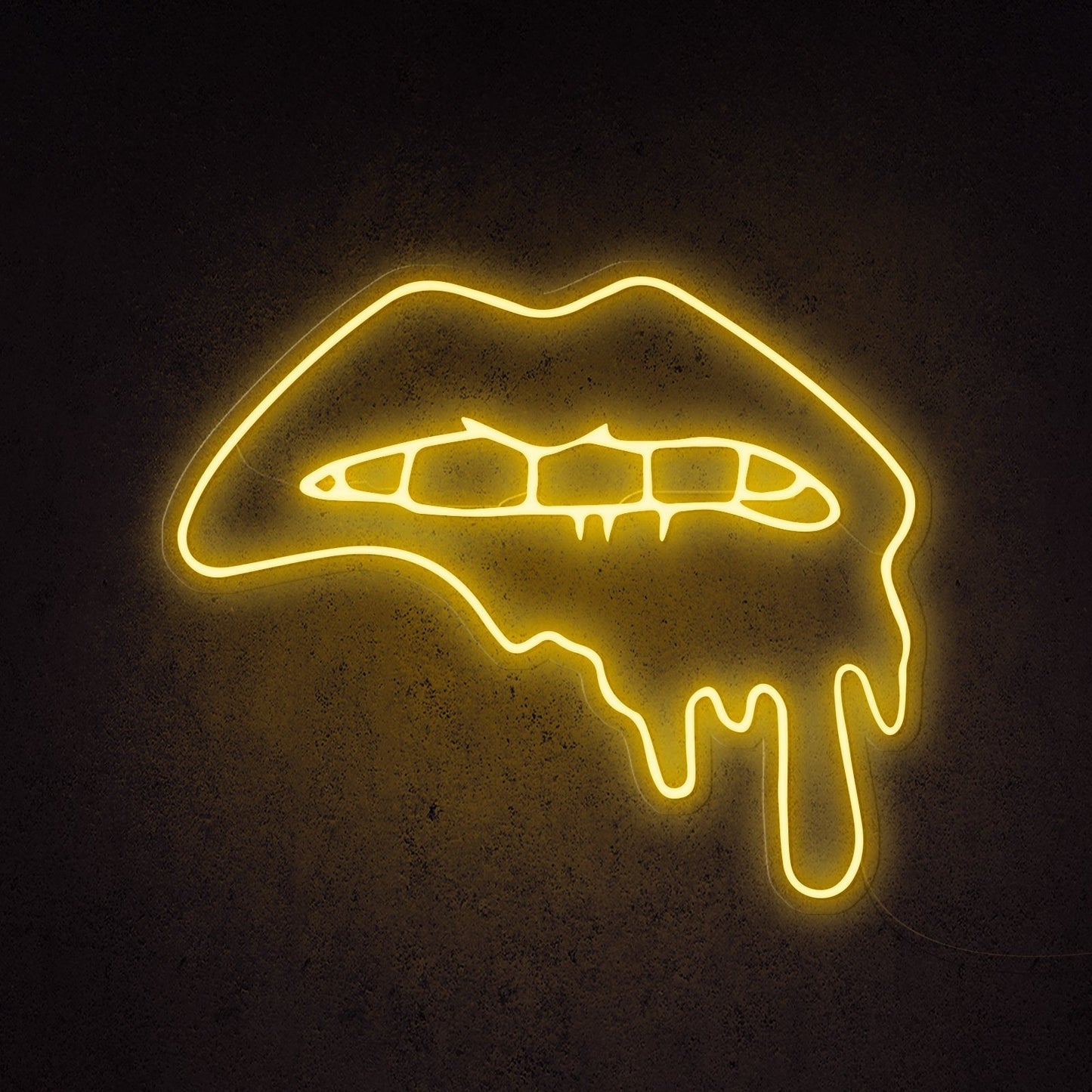 Dripping Lips Neon Sign