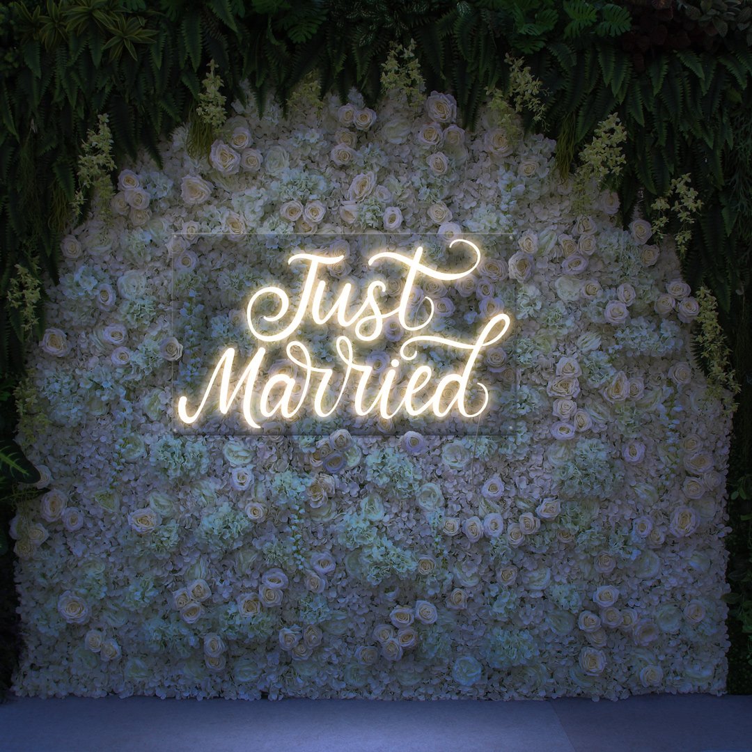 Just Married Neon Sign