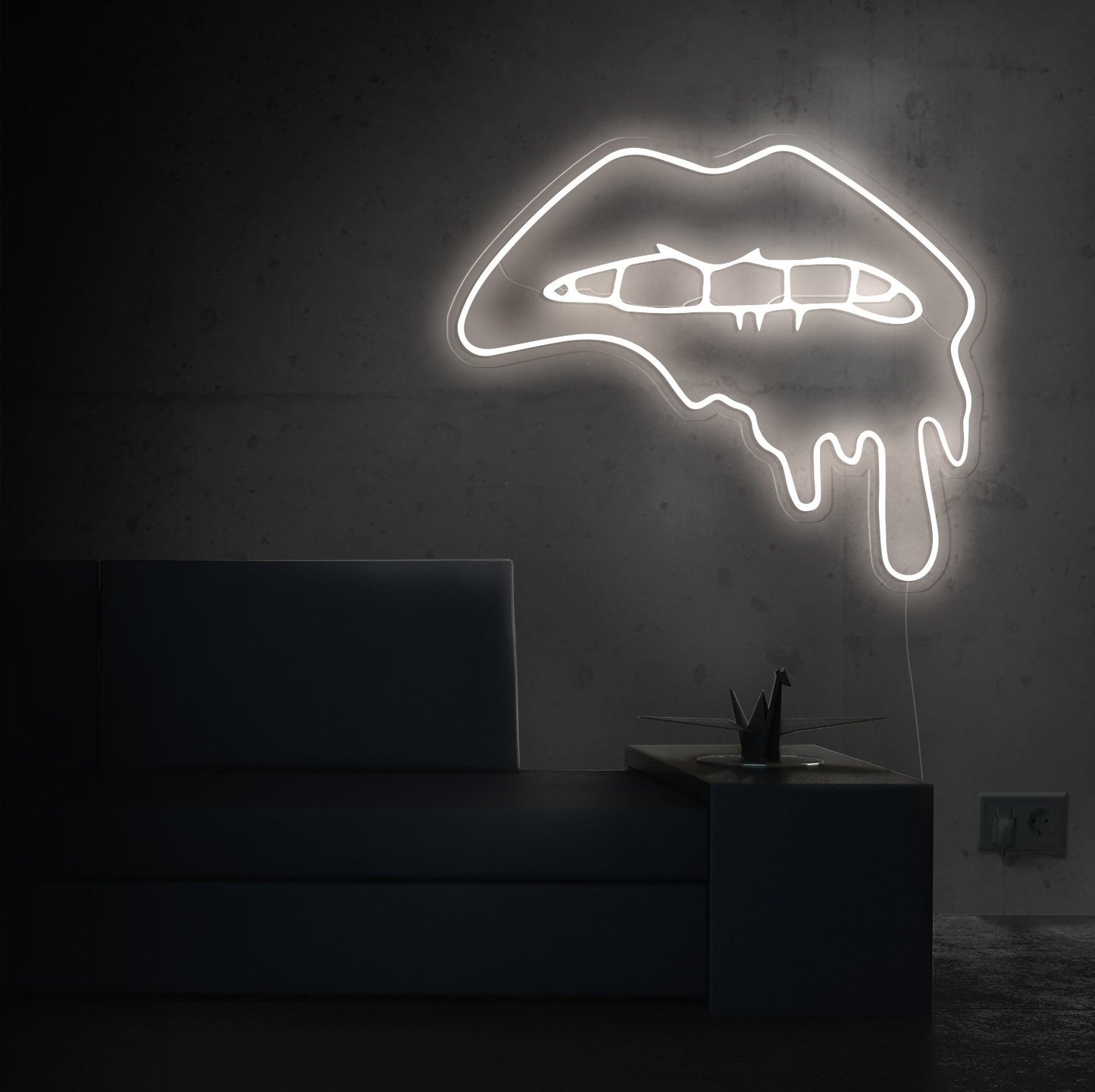 Dripping Lips Neon Sign