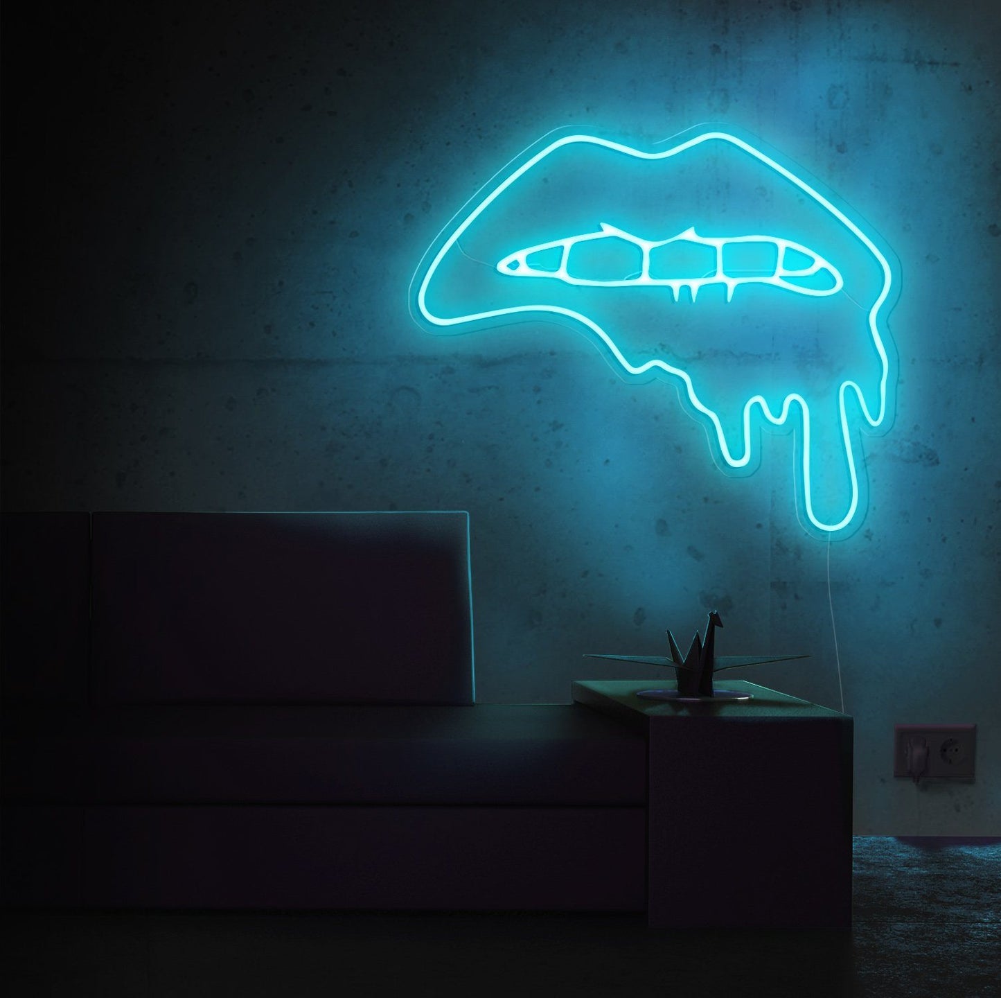 Dripping Lips Neon Sign