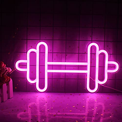 Gym Neon Barbell Dumbbell Weight Lifting Neon Sign