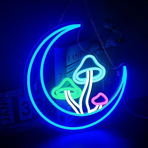 Moon Mushroom Neon Sign