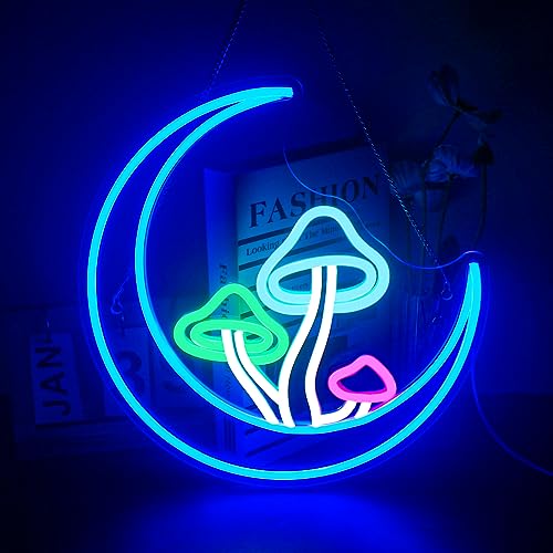 Moon Mushroom Neon Sign