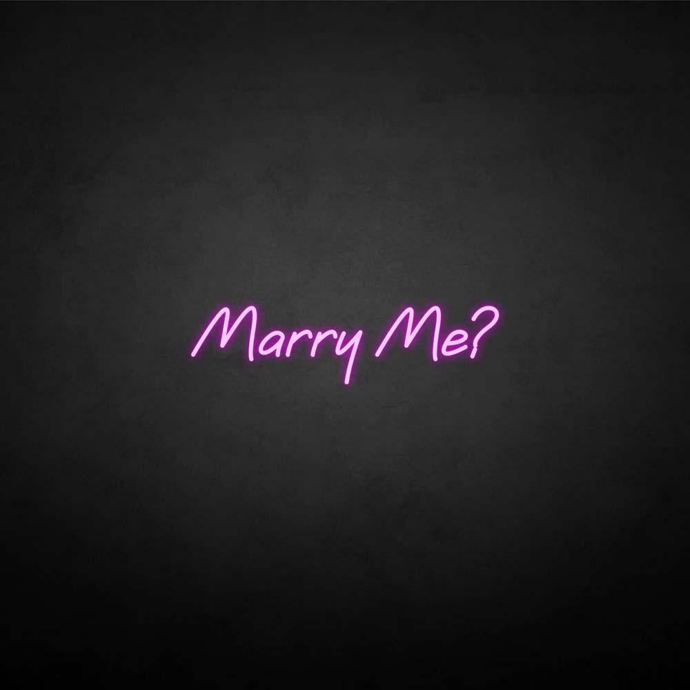 Neon Sign Marry Me