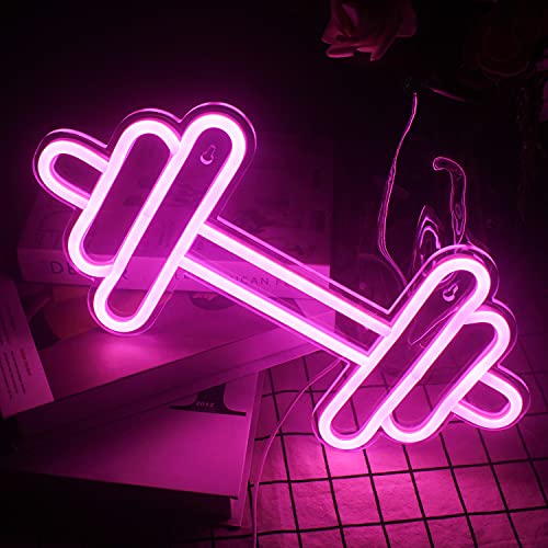 Gym Neon Barbell Dumbbell Weight Lifting Neon Sign