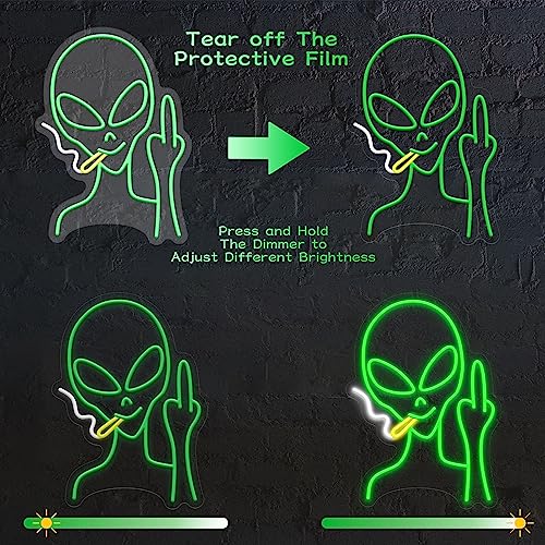 High Alien Neon Sign Weed Sign