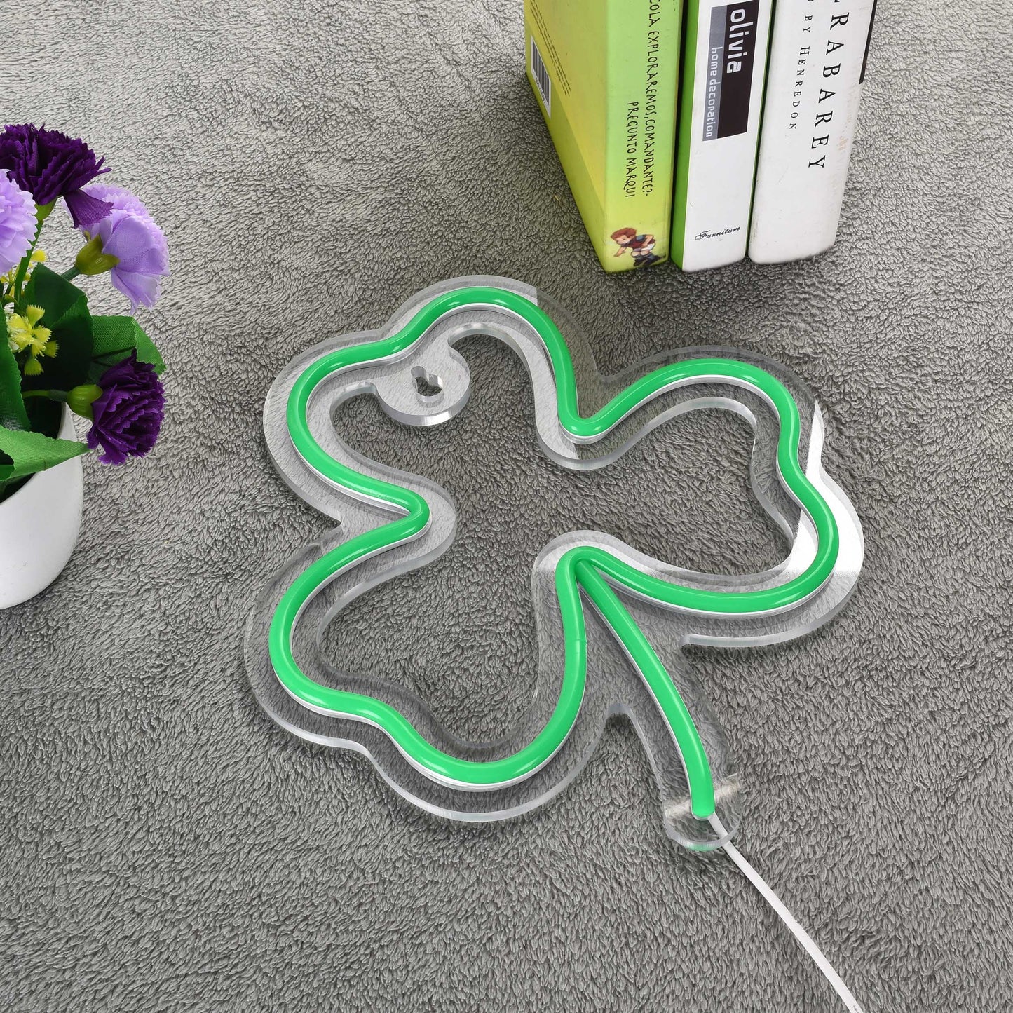 Clover Neon Sign St. Patrick's Day Neon Sign Irish Neon Sign