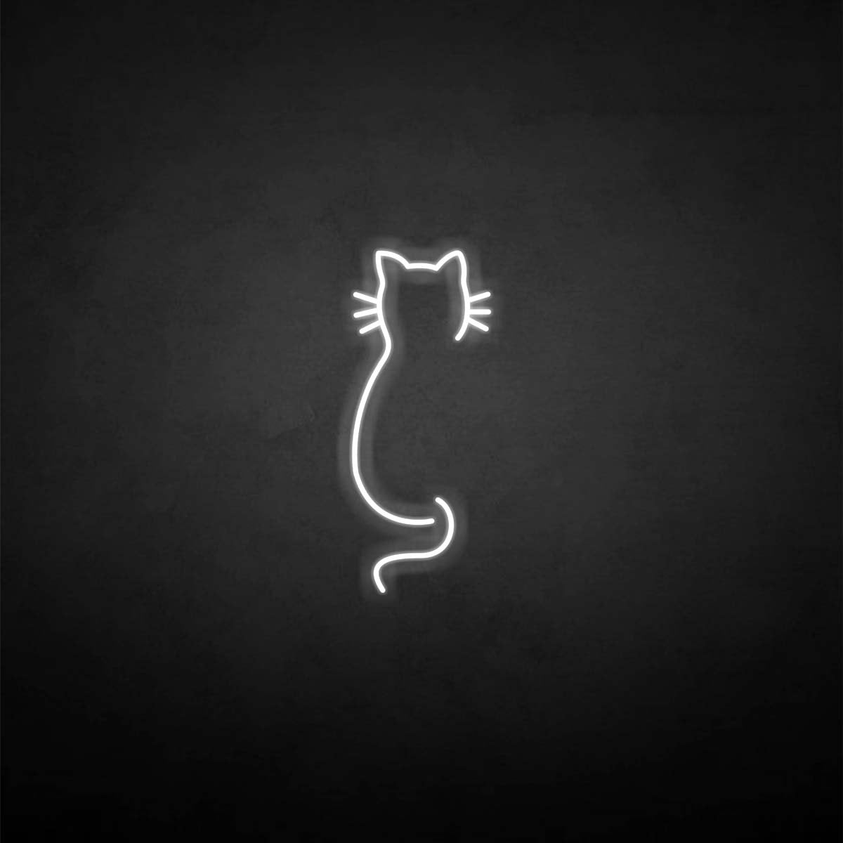 Cat back neon sign