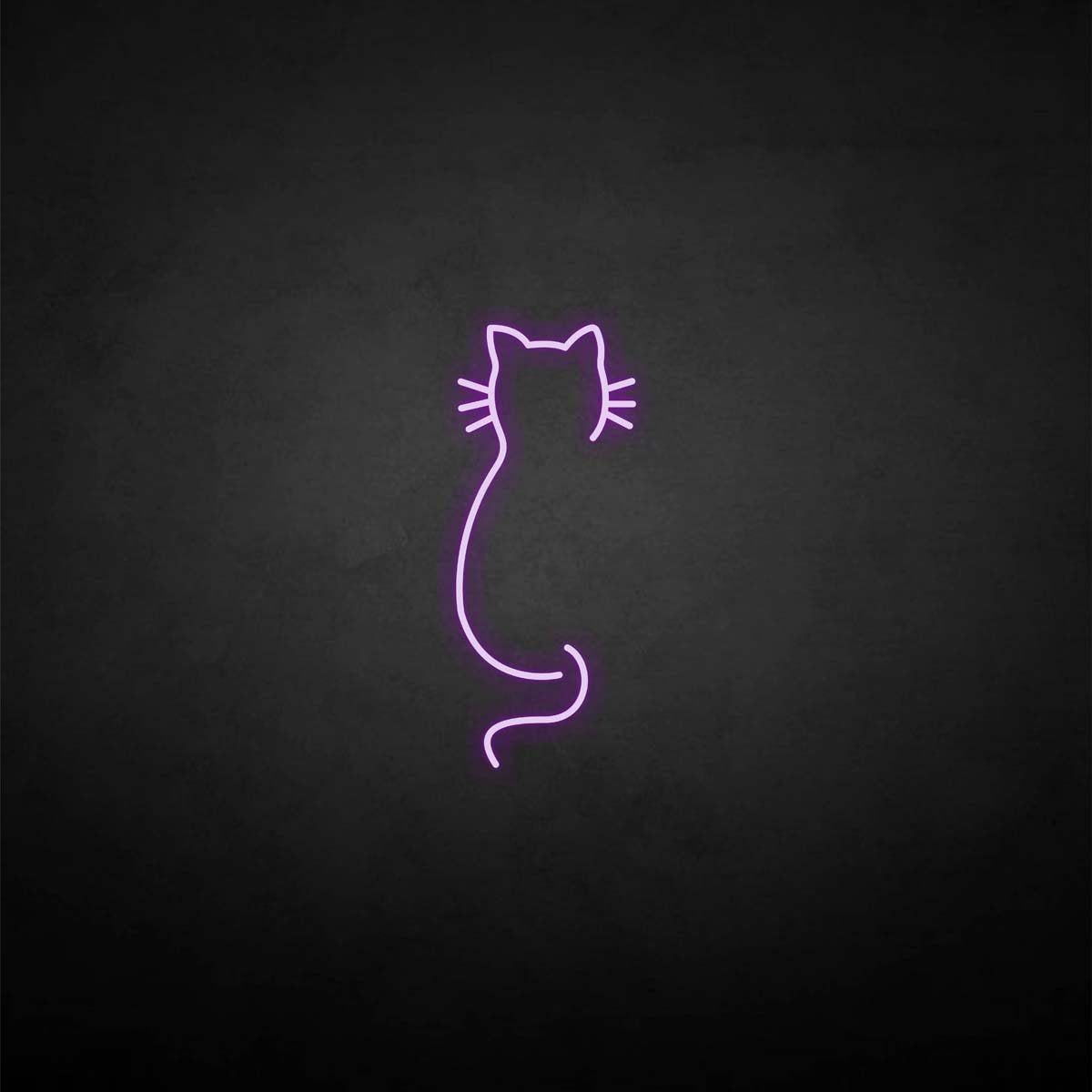 Cat back neon sign