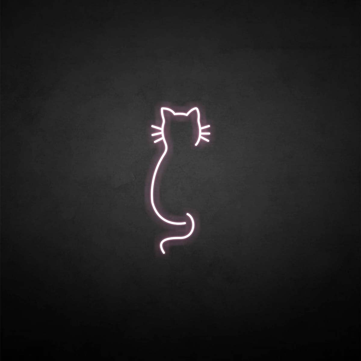 Cat back neon sign