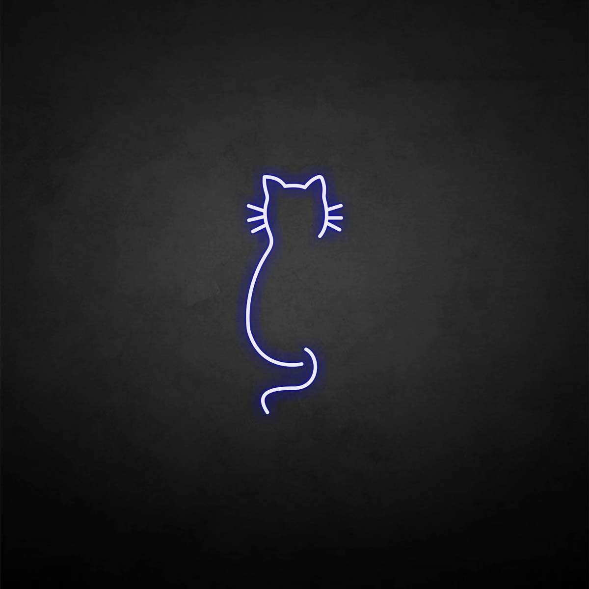 Cat back neon sign