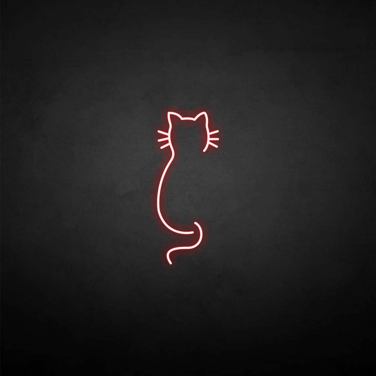 Cat back neon sign