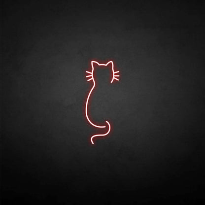 Cat back neon sign