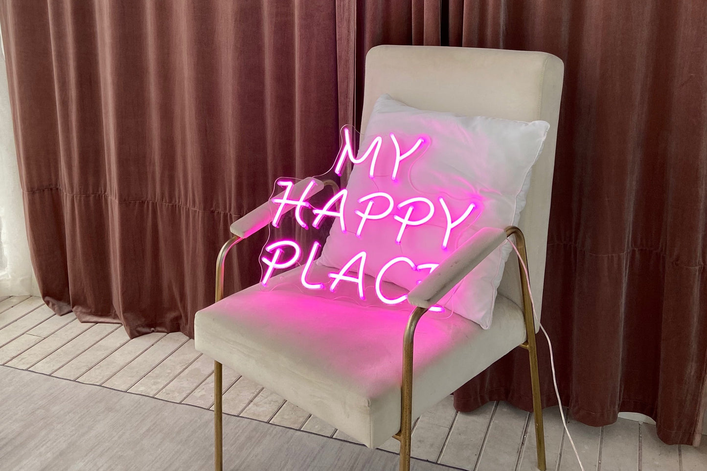 MY HAPPY PLACE neon sign