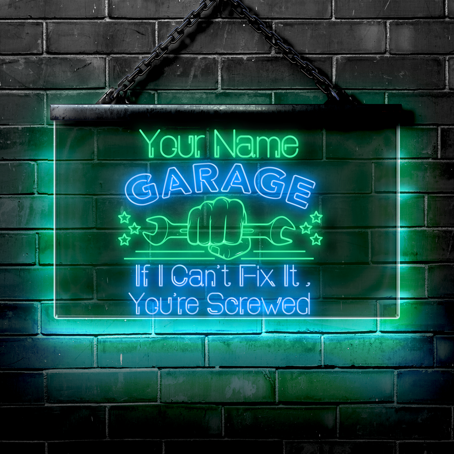 Personalized LED Garage Sign: If I Can't Fix It You're Screwed