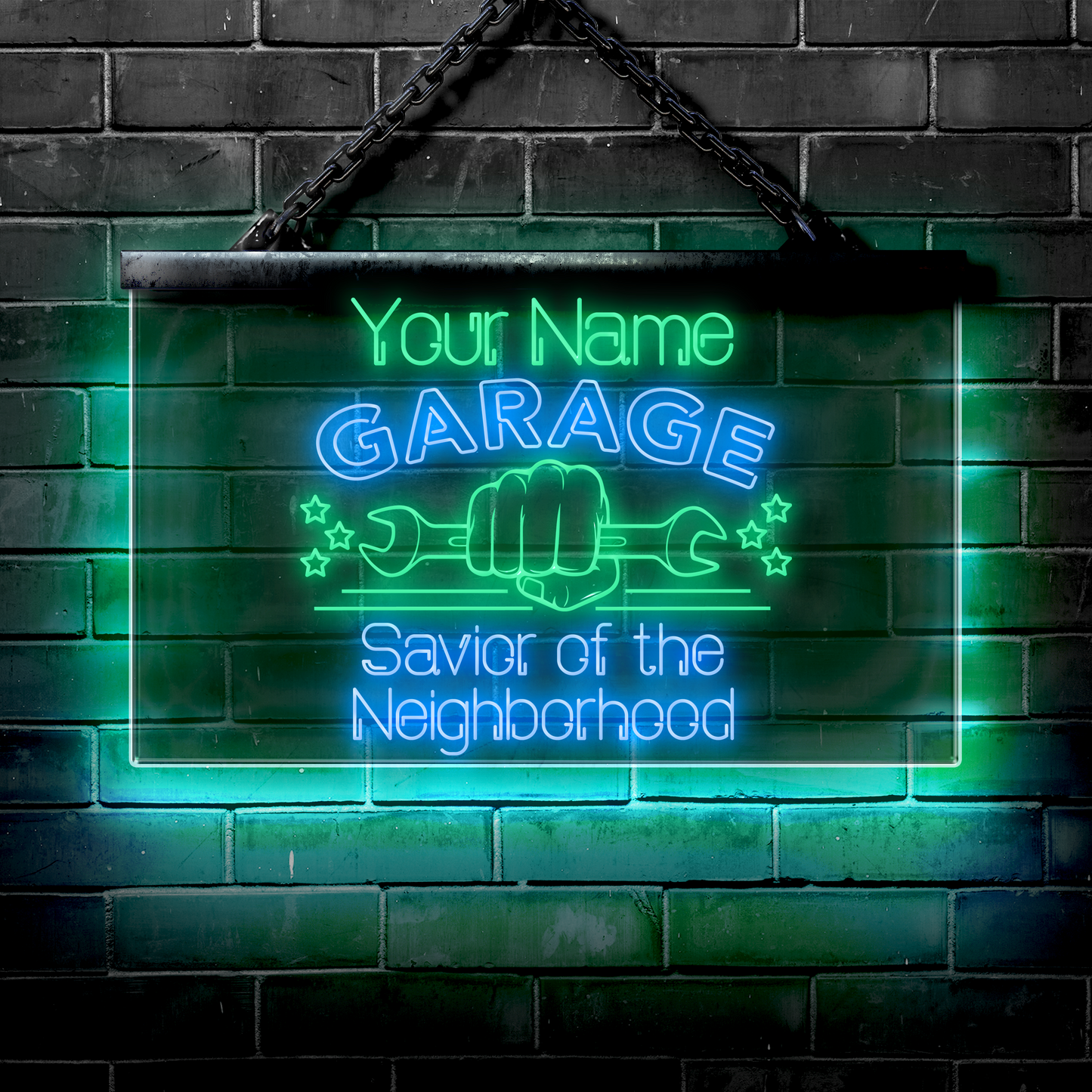 Personalized LED Garage Sign: Savior of the Neighborhood