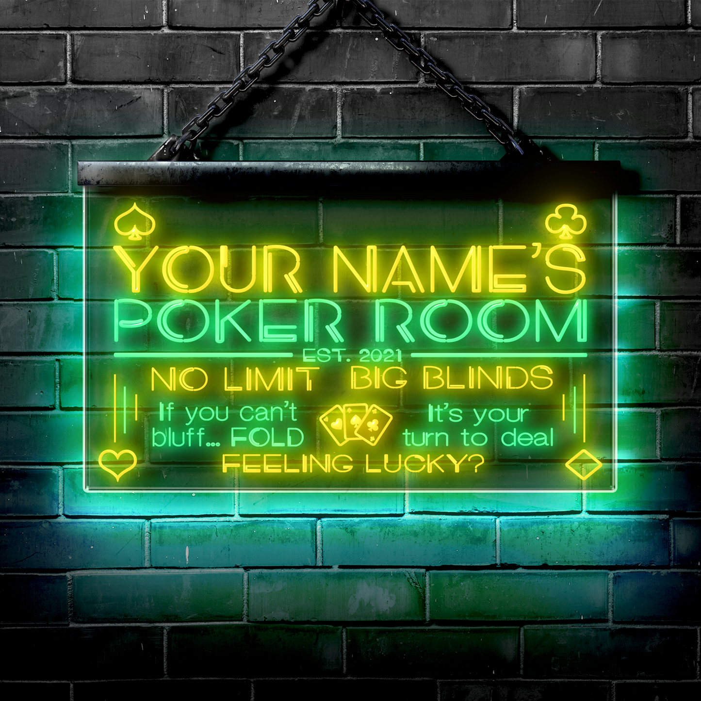 Customized LED Poker Room: No Limit | Big Blinds