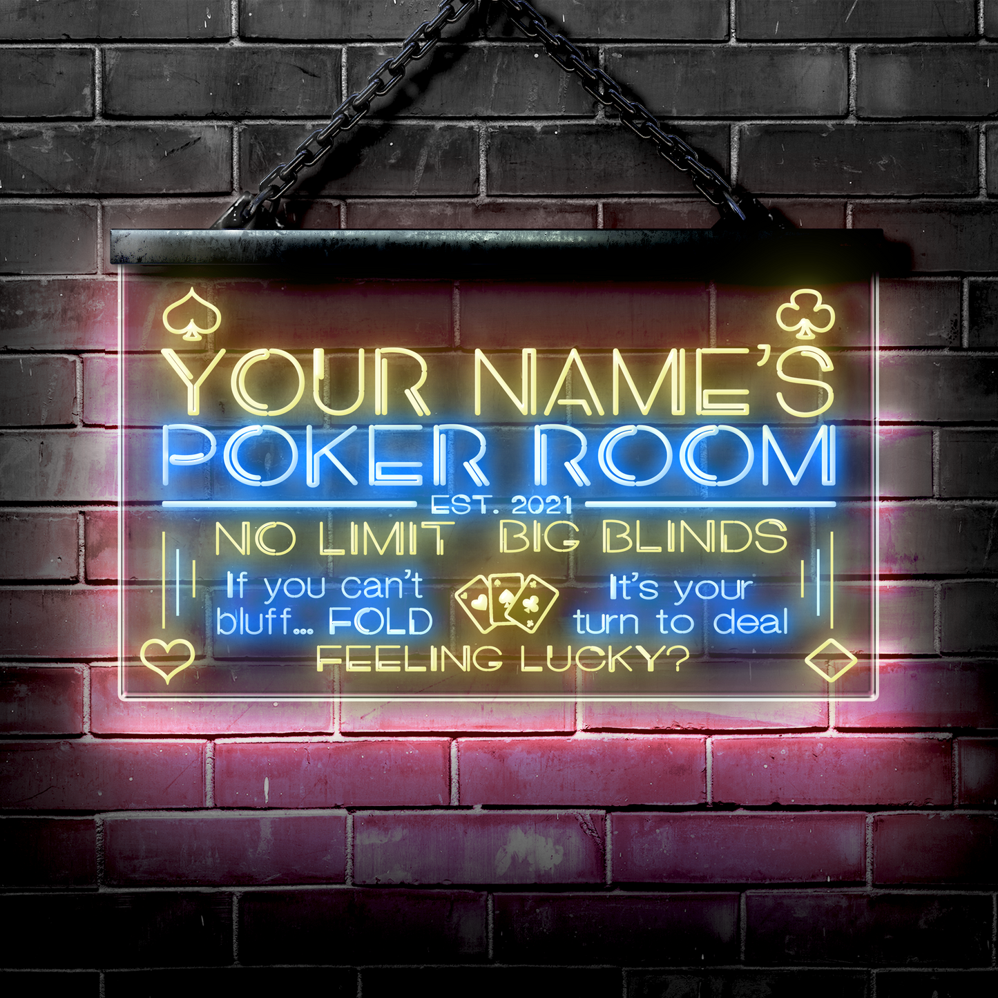 Customized LED Poker Room: No Limit | Big Blinds