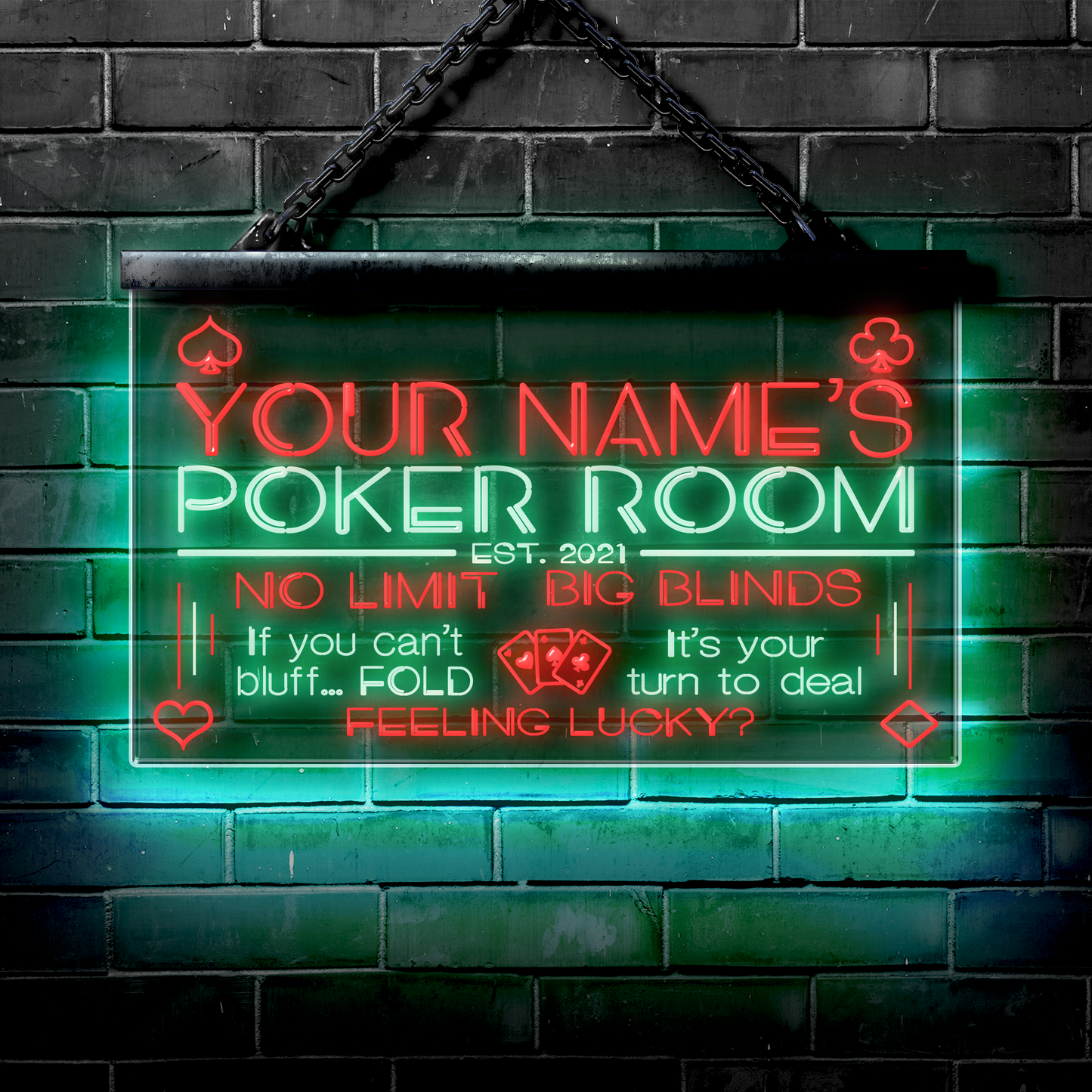 Customized LED Poker Room: No Limit | Big Blinds