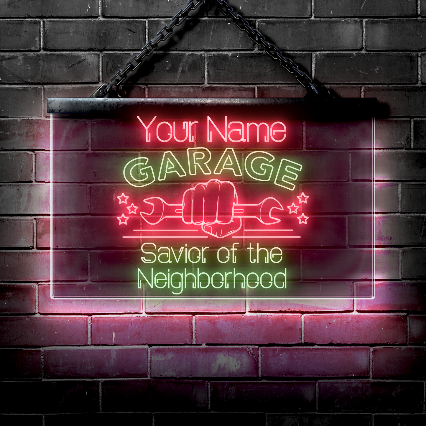 Personalized LED Garage Sign: Savior of the Neighborhood