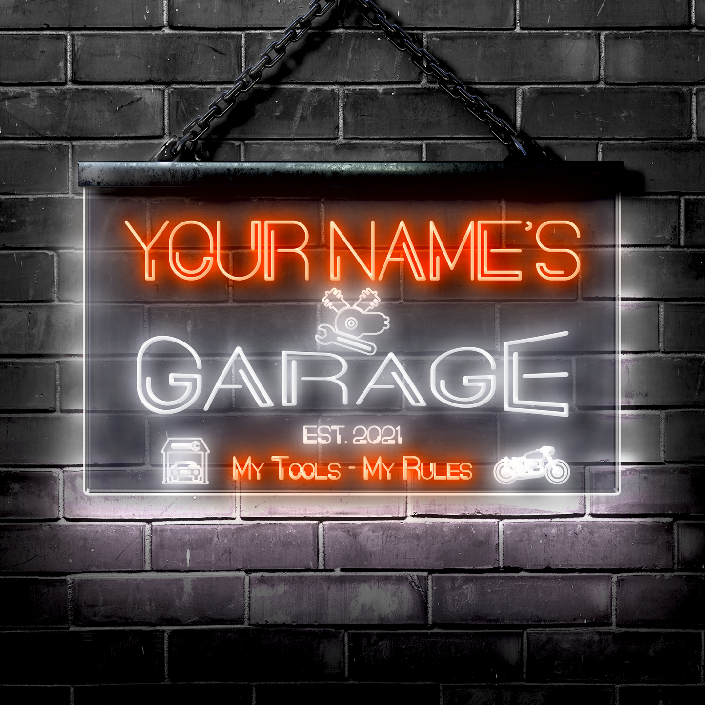 Customized LED Garage Sign: My Tools My Rules