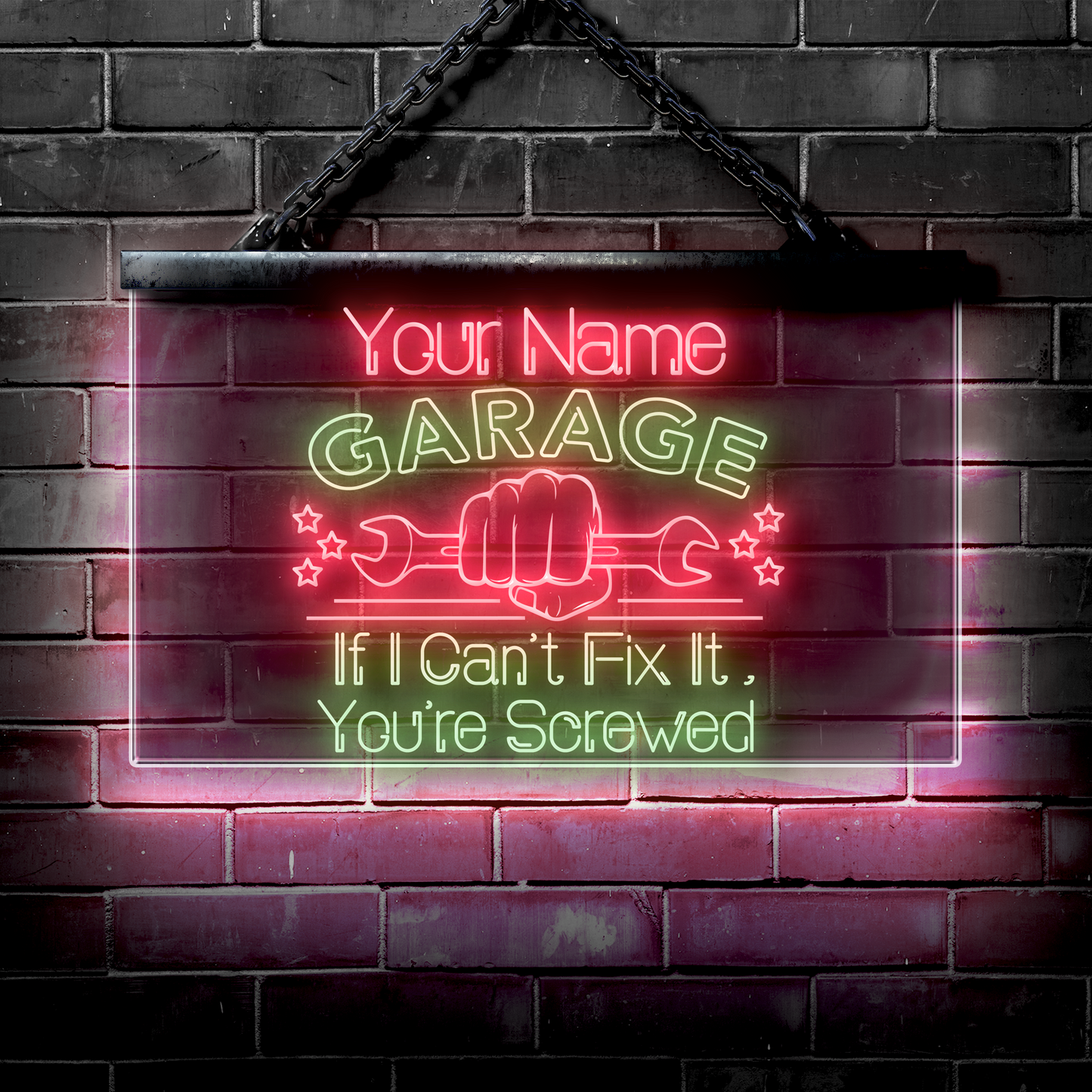 Personalized LED Garage Sign: If I Can't Fix It You're Screwed