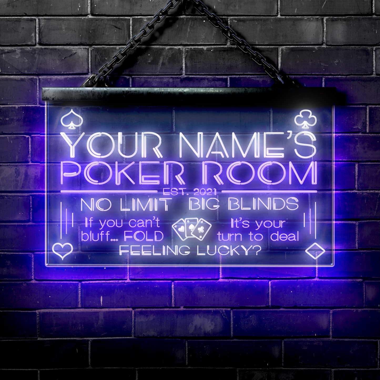 Customized LED Poker Room: No Limit | Big Blinds